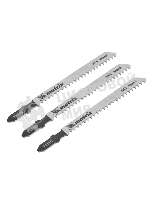 Полотна для электролобзика Matrix по дереву, 3 шт. T111C, 75 х 3мм, HCS