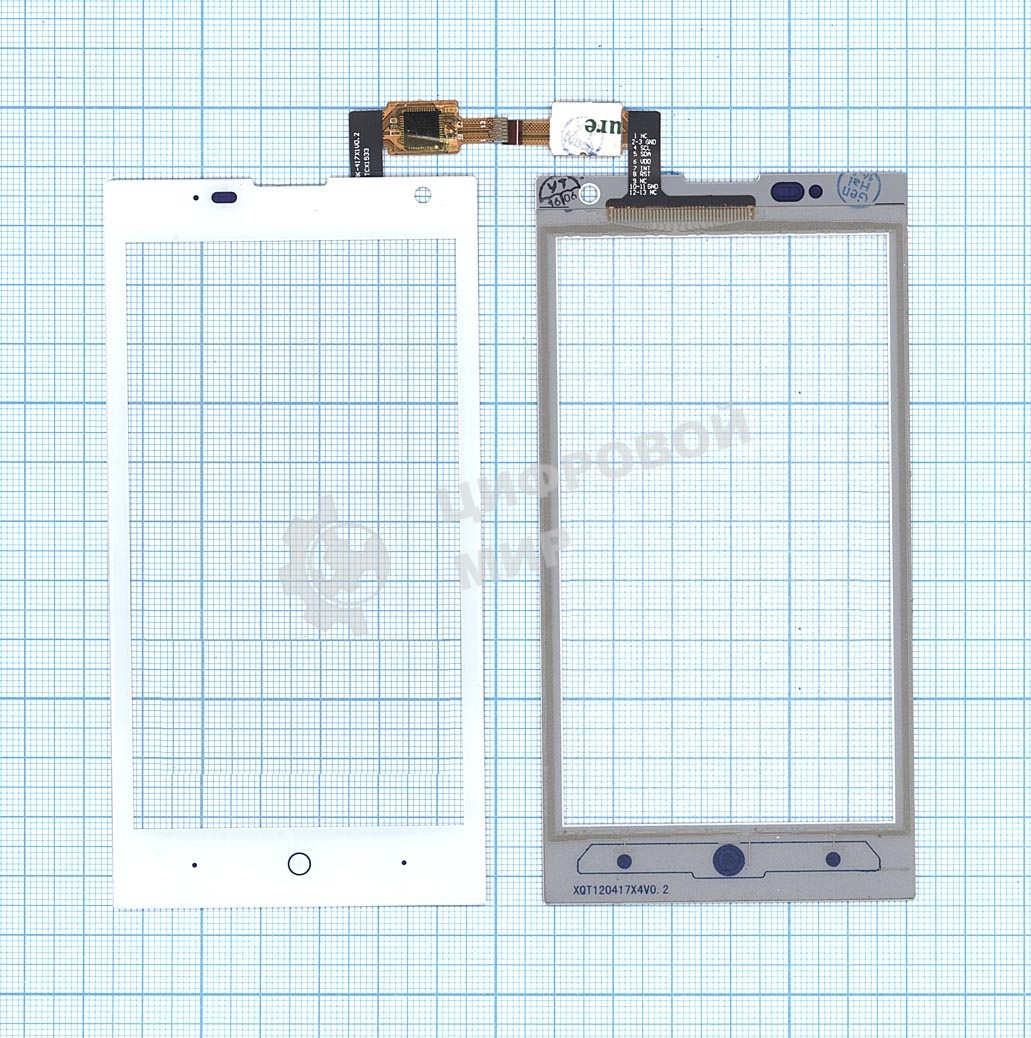 Сенсорное стекло (тачскрин) для ZTE V830 (Blade G Lux), белое