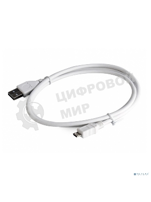 Кабель Gembird/Cablexpert AM/microBM 5P, 0.5м, экран, белый, пакет