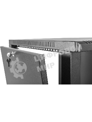 Шкаф ЦМО телекоммуникационный настенный сварной 12U (600 350) съемные стенки, дверь металл, черный