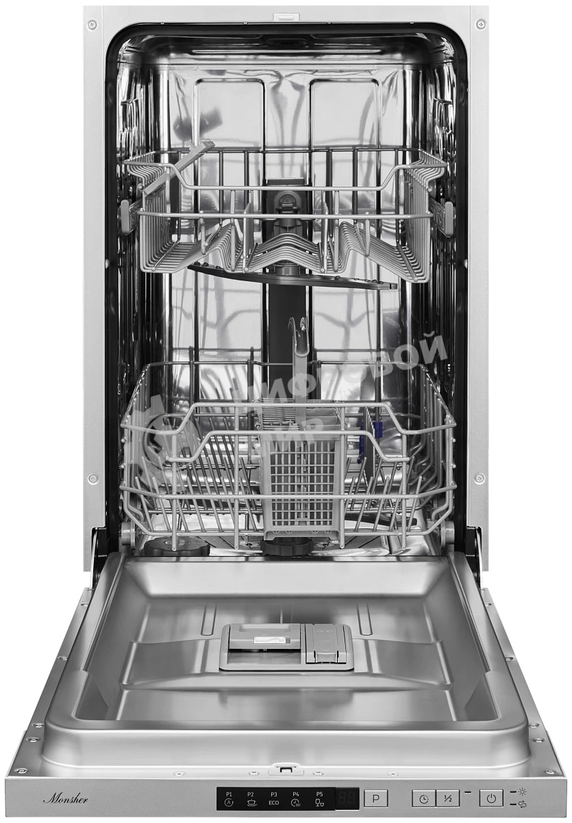 Встраиваемая посудомоечная машина Monsher MD 4501, серебристый, 45 см, 9 компл., 52 дБ, класс A++