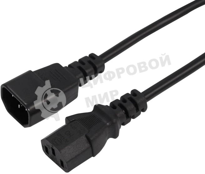 Шнур сетевой Rexant IEC 320 C13 – IEC 320 C14 3x1,0мм², длина 3м
