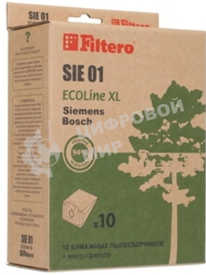 Бумажные пылесборники Filtero SIE 01 (1 0+фильтр) ECOLine XL,
