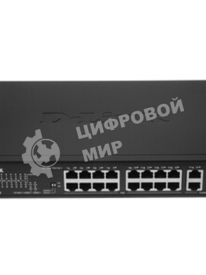 Коммутатор D-Link DES-1018MPV2, 16×100 Мбит/с + 2×1 Гбит/с Combo, неуправляемый