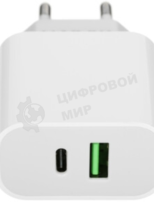 Сетевое зарядное устройство Maxvi CHL-601PD 18W, 3A, QC 3.0, PD 3.0, 1xUSB-C, белый
