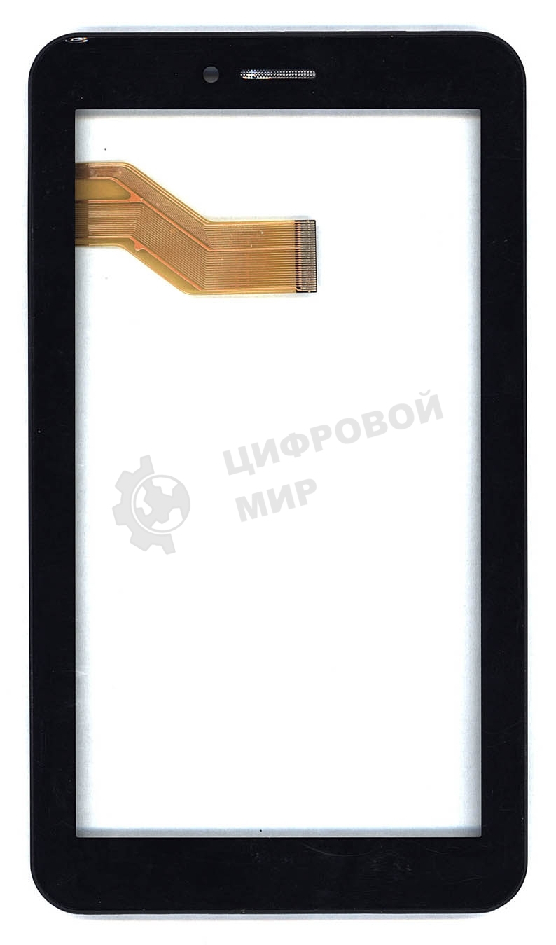 Сенсорное стекло (тачскрин) для Irbis TX34 TX46 TX47, черное с рамкой