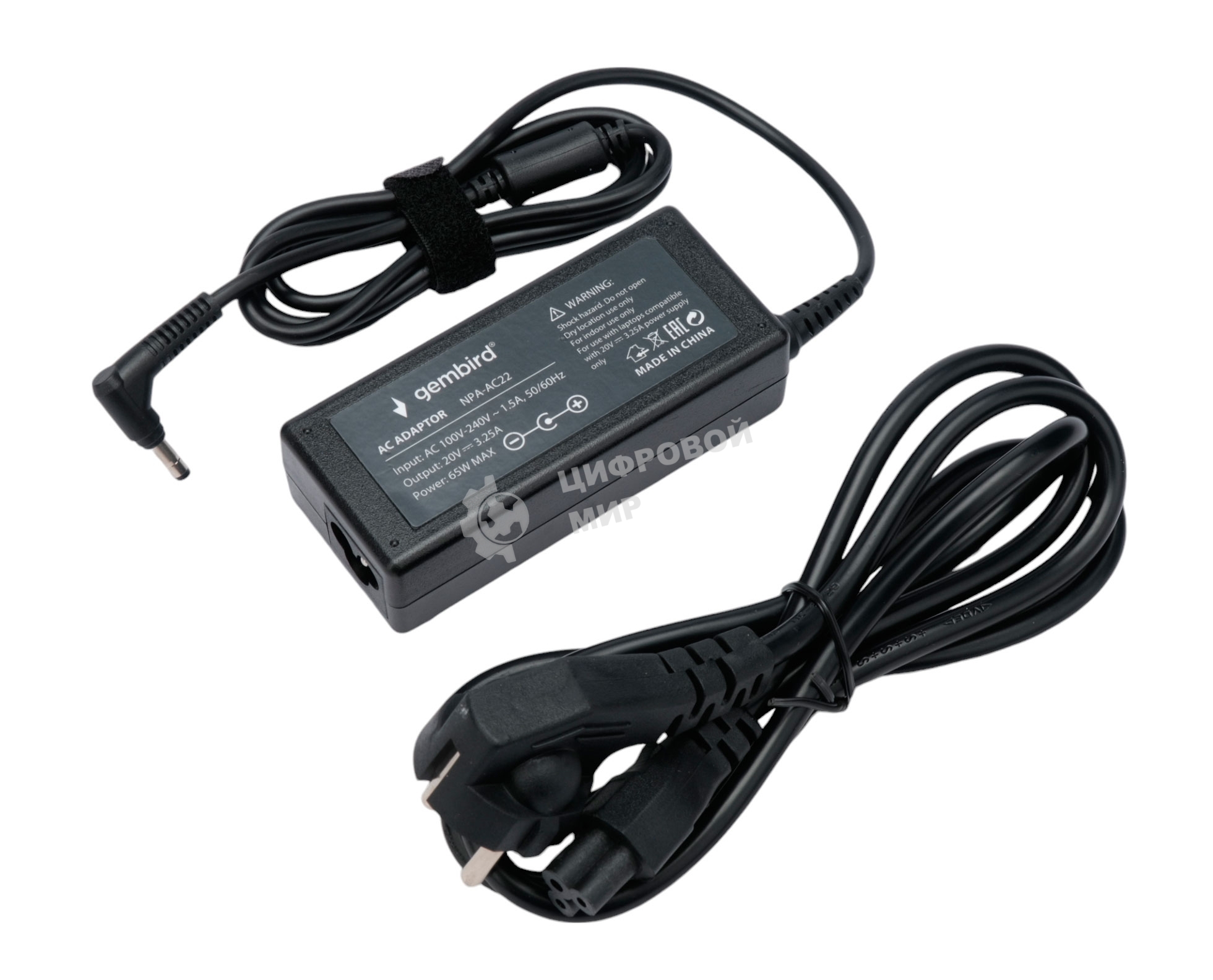 Блок питания Gembird для ноутбуков Lenovo 20В/3,25А, 65Вт, 1 штекер 4.0х1,7мм (NPA-AC22)