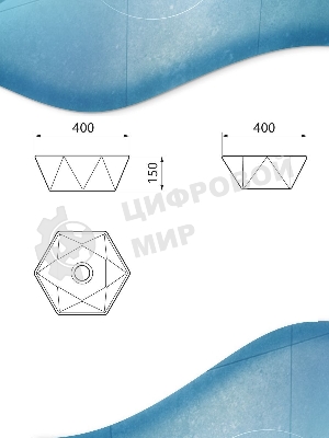 Раковина накладная на столешницу BAU Crystal 40х40, белая
