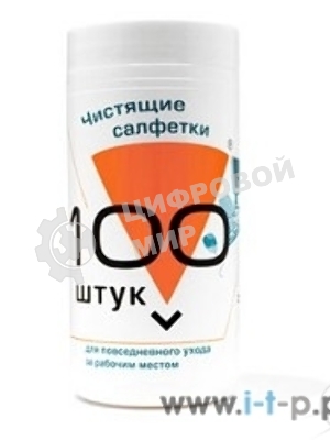 Чистящие средства Konoos KBU-100 Салфетки для комп. техники в банке, 100 шт.