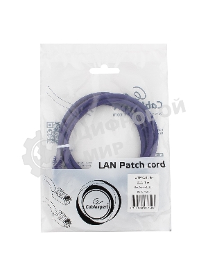 Патч-корд UTP Cablexpert cat.5e, 1м, литой, многожильный, фиолетовый
