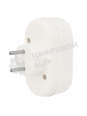 Двойник электрический Rexant 6А без заземления, белый