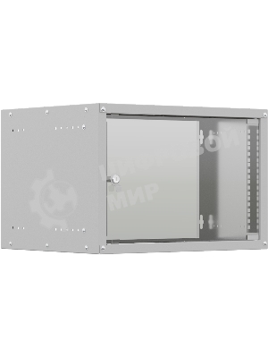 Шкаф коммутационный NTSS LIME (NTSS-WL6U5545GS) настенный 6U 550x450 мм пер. дв. стекл несъемн. бок. пан. 30 кг серый 110 град.