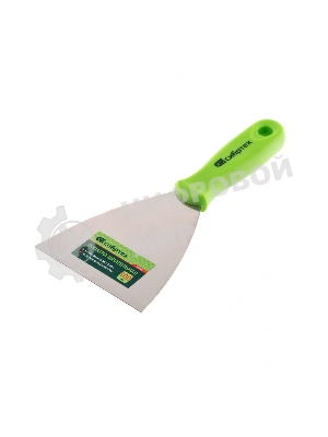 Шпательная лопатка из нержавеющей стали Сибртех, 100 мм, пластмассовая рукоятка