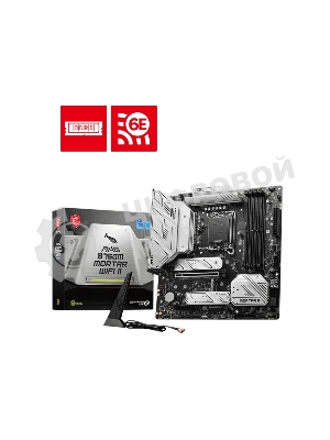 Материнская плата MSI MAG B760M MORTAR WIFI II, LGA 1700, Intel B760, 4xDDR5, 4xSATA, 3xM.2, 1xPCIe 5.0 x16, 1xPCIe 4.0 x4, 1xHDMI, 1xDP, 1xUSB Type-C, 1x2.5Gb LAN, 3xUSB-A 2.0, 3xUSB-A 3.2 Gen 2, 5x3.5 мм, 7.1, mATX
