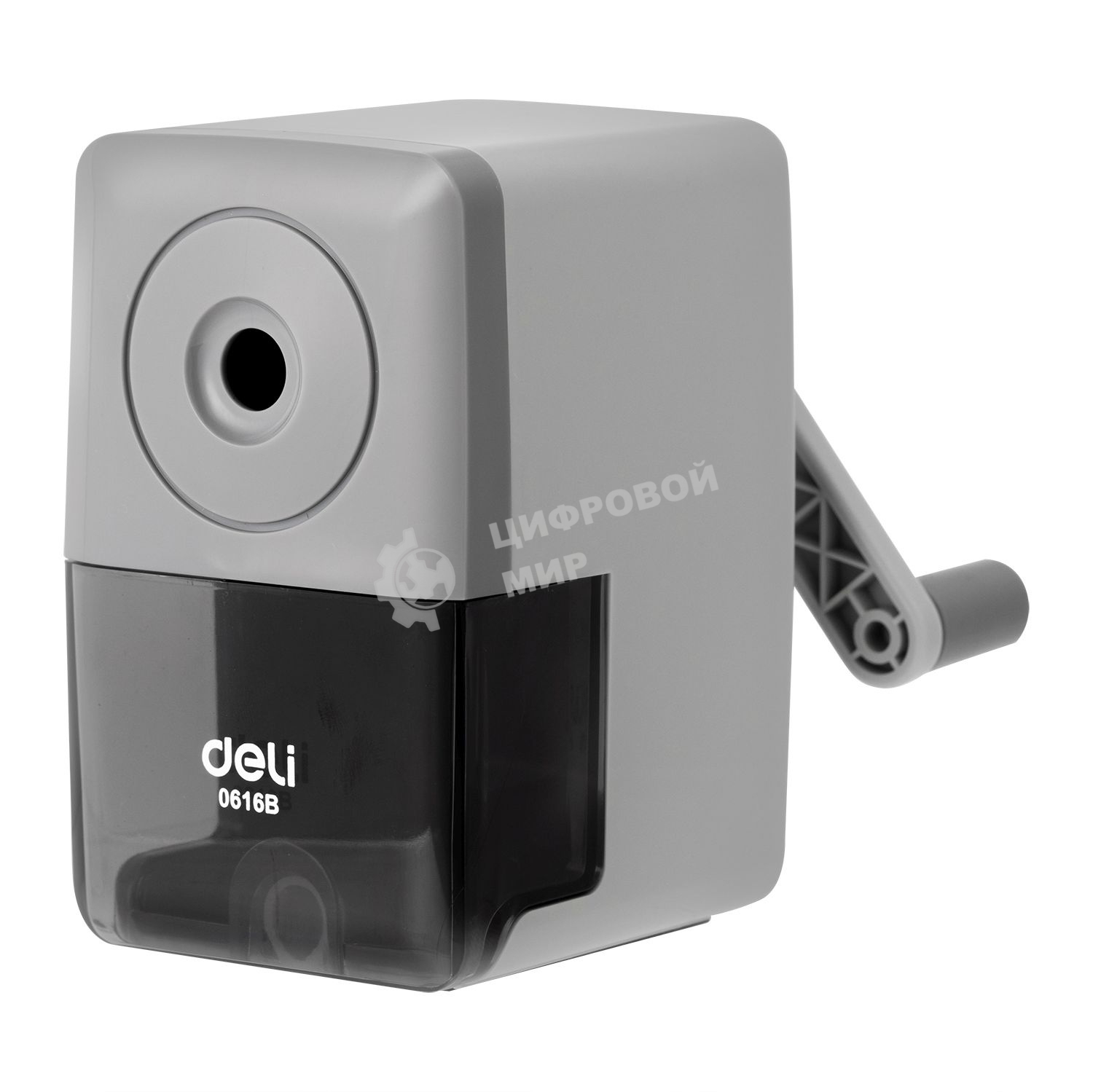 Точилка для карандашей механическая Deli E0616B, 1 отверстие, ассорти