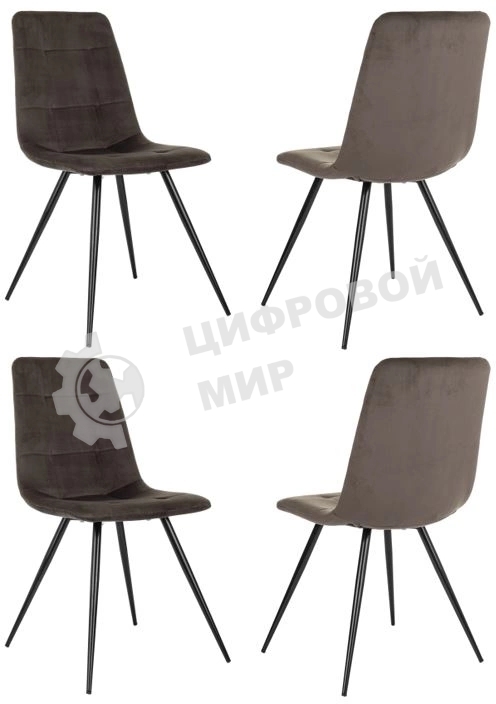 Стул для дома Бюрократ CH-K1_4 комплект 4 шт. коричневый Holland 74 металл черный на ножках