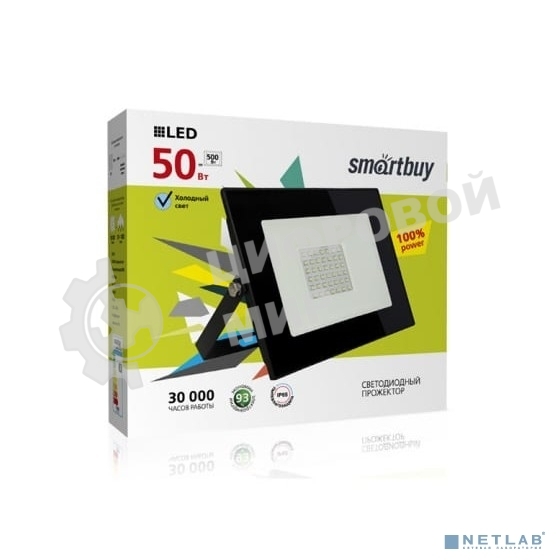 Светодиодный (LED) прожектор FL SMD Smartbuy-50W/6500K/IP65 (SBL-FLSMD-50-65K)
