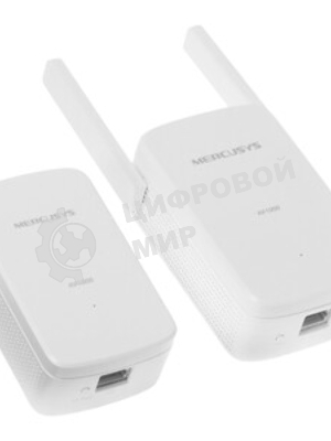 Комплект гигабитных Wi-Fi адаптеров Mercusys Powerline AV1000 Powerline kit with 300Mbps Wi-Fi, plug and play, up to 300 meters over an existing electrical circuit, the kit includes a MP510 and a MP500.