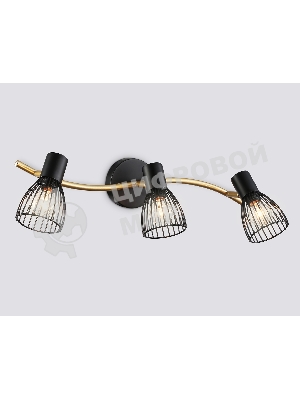Светильник Ambrella light TR8661/3 BK/GD черный/золото E14/3 max 60W 550*100*170