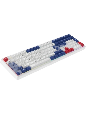 Клавиатура Oklick 725G проводная, USB Type-A, белый/красный
