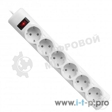 Сетевой фильтр Defender DFS 151 1,8 м, белый, 6 розеток