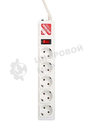 Сетевой фильтр Powercube SPG-B-10-WHITE 3 м, 5 розеток, белый, коробка