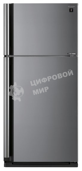 Холодильник Sharp SJ-XE59PMSL серебристый двухкамерный 430/148 л морозилка сверху