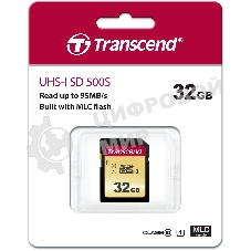 Флеш карта SD 32GB Transcend SDНC UHS-I U1, MLC