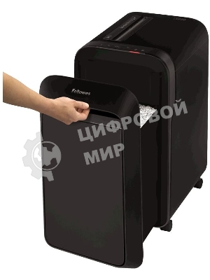 Шредер Fellowes PowerShred LX220 черный (секр.P-4)/перекрестный/20лист./30лтр./скрепки/скобы/пл.карты