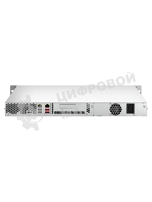 Сетевое хранилище SMB QNAP TS-464U-8G NAS 4 HDD trays, rackmount 1U, 1 PSU. 4-core Intel Celeron N5105/N5095 2.0-2.9 GHz, 8 Gb RAM MAX, 2x2.5GbE, 2xUSB 3.2 Gen 2 (10Gbps), 2xUSB 2.0, 1xHDMI, PCIe Gen 3 x2, W/o rail kit RAIL-B02
