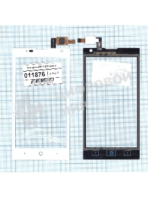 Сенсорное стекло (тачскрин) для ZTE V830 (Blade G Lux), белое