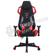 Кресло игровое Cactus CS-CHR-090BLR черный/красный, сиденье черный/красный, эко.кожа/сетка, крестовина пластик, пластик черный