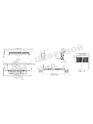 Разъем FPC Half Coverage Top Contact 1.0K-BS-30PWB 30 pin высота 2мм шаг 1мм