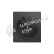 Розетка Kranz STRONG 1-ая с/з с/у, со шторками и крышкой 16А графит