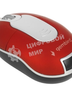 Мышь беспроводная Gembird MUSW-605 красный, 1200 dpi, радиоканал, USB, кнопки - 3