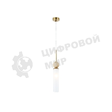 Светильник Ambrella light LH53256 BS/FR латунь/белый матовый E14 max 40W D80*470