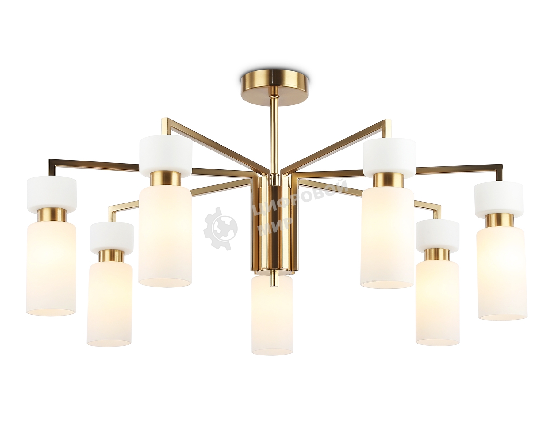 Люстра Ambrella light LH56126/7 BS/FR латунь/белый матовый E14*7 max 40W D705*350