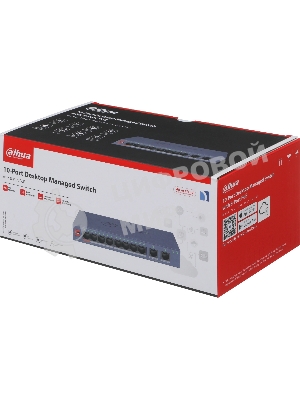 Коммутатор Dahua DH-CS4010-8ET2GT-60, 2×1 Гбит/с, управляемый
