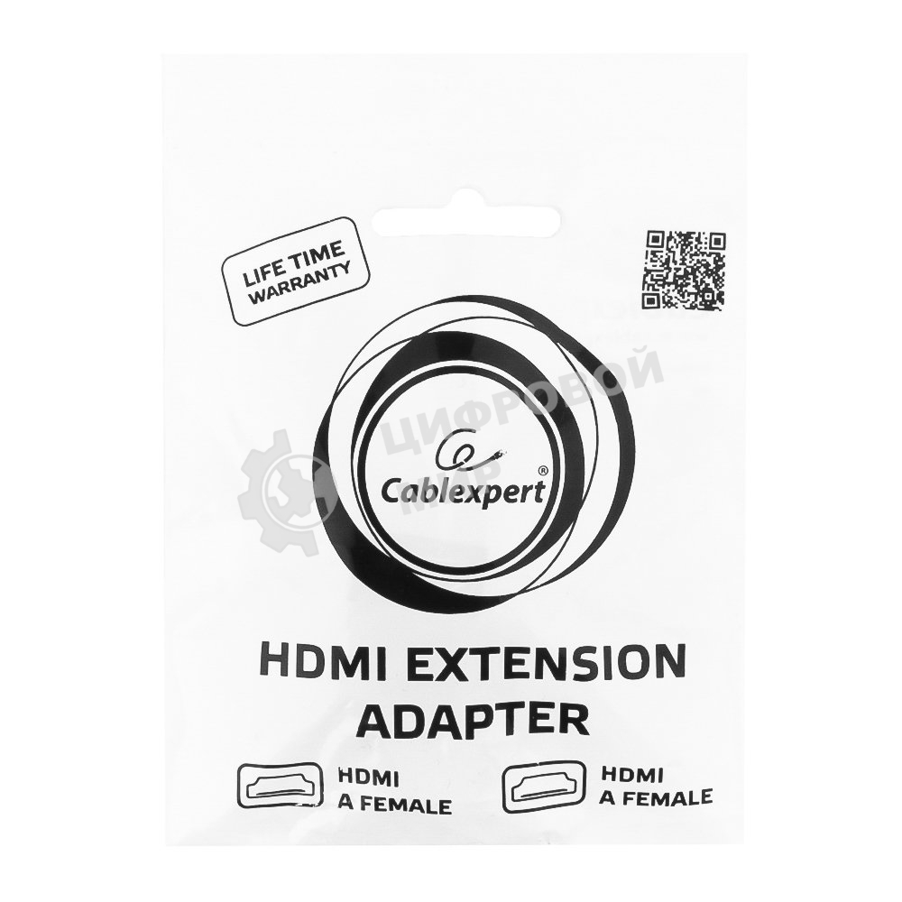 Переходник Gembird Переходник HDMI-HDMI 19F/19F, угловой, золотые разъемы, пакет