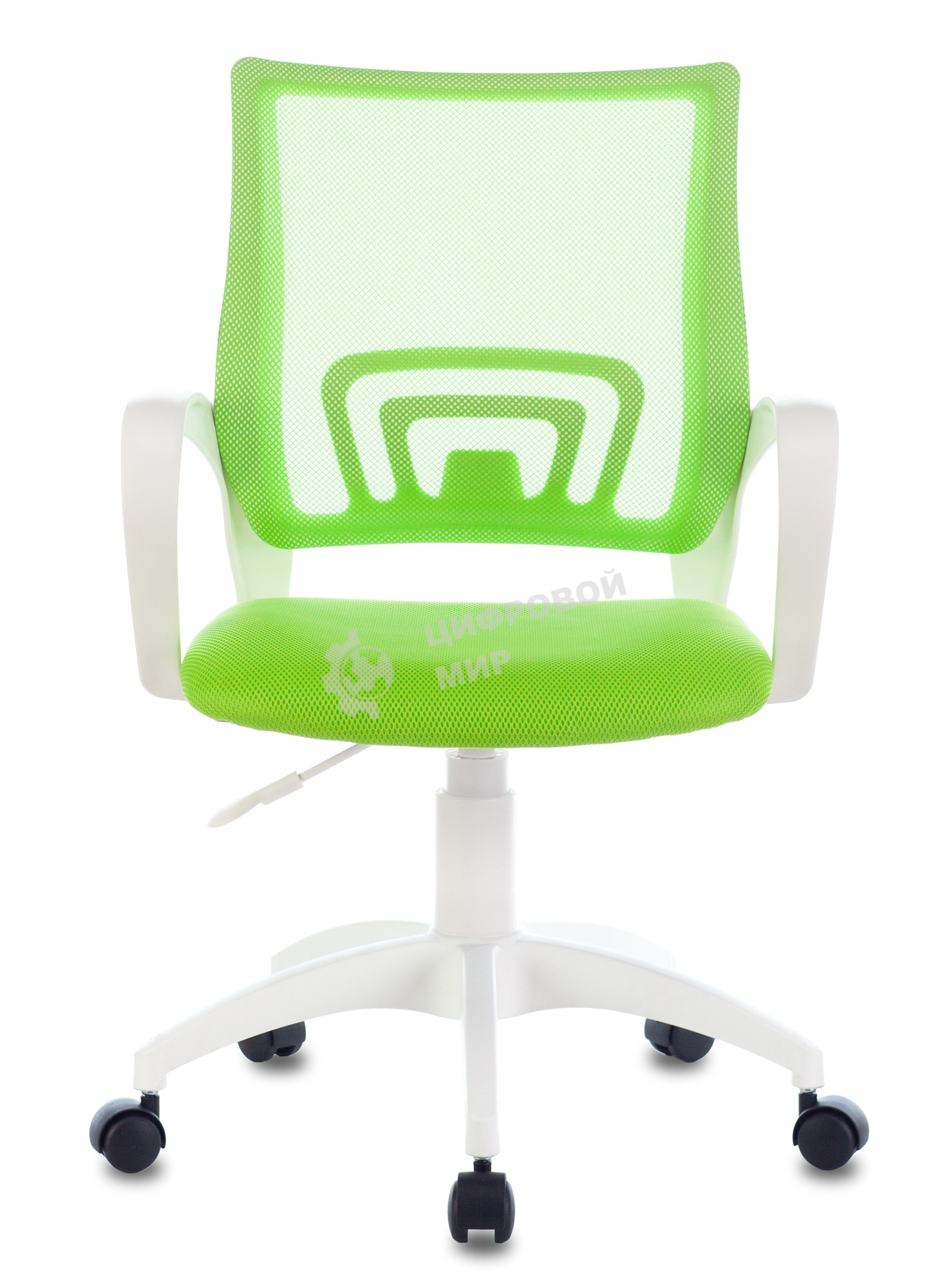 Кресло компьютерное Бюрократ CH-W695NLT TW-03A TW-18 салатовый, крестовина пластик, пластик белый