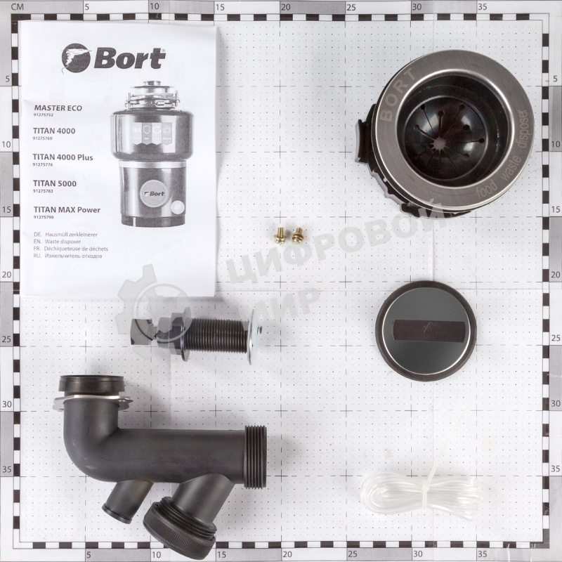 Измельчитель пищевых отходов Bort MASTER ECO (91275752) Число ступеней измельчения 2; Система шумоизоляции Да; Мощность 390 Вт; Объем камеры 1000 мл; Материал камеры Металл; Система защиты от перегрузки и заклинивания; Скорость холостого хода 2600 об/мин;