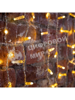 Гирлянда Neon-night Светодиодный Дождь 2х1,5 м, эффект мерцания, прозрачный провод, 230 В, диоды теплый белый