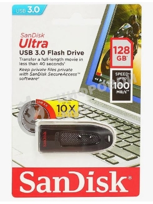 Флешка USBSanDisk 128Gb CZ48 Ultra SDCZ48-128G-U46 USB 3.0, черный USB Drive