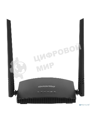 Роутер беспроводной Digma DWR-N301 N300 10/100BASE-TX черный (упак.:1шт)
