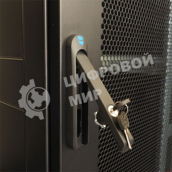 Шкаф серверный напольный ЦМО 48U (800 1000) дверь перфорированная, задние двойные перфорированные, черный