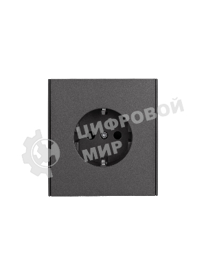 Розетка Kranz STRONG 1-ая с/з с/у, со шторками 16А графит