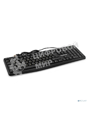 Клавиатура проводная ExeGate EX298364RUS Smart K120 (USB, полноразмерная, влагозащищенная, 104кл., Enter большой, длина кабеля 1,6м, черная, RTL)
