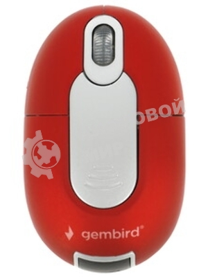 Мышь беспроводная Gembird MUSW-605 красный, 1200 dpi, радиоканал, USB, кнопки - 3
