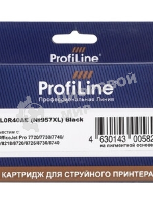 Картридж струйный ProfiLine PL-L0R40AE (957XL) для принтеров HP OfficeJet Pro 7720/7730/7740/8210/8218/8720/8725/8730/8740 с чернилами на пигментной основе Black 10,5 мл