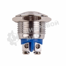 Кнопка антивандальная Rexant Ø16 Б/Фикс (2c винт) (ON)-OFF сфера